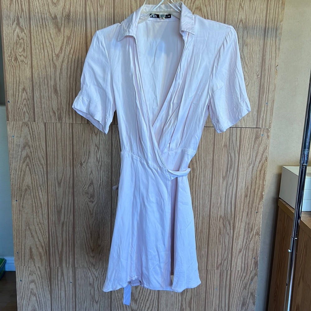 Zara Dusty Pink Wrap Dress